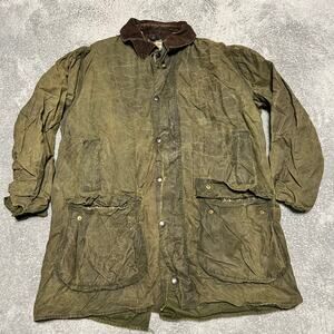 Barbour Vintage Border Wax Waxed Waterproof Country Coat Jacket Mens XL ?  *****